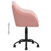 vidaXL Sillas de comedor giratorias 4 unidades de terciopelo rosa