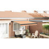vidaXL Toldo retr&aacute;ctil aluminio y tela amarillo y blanco 3,5x2,5 m
