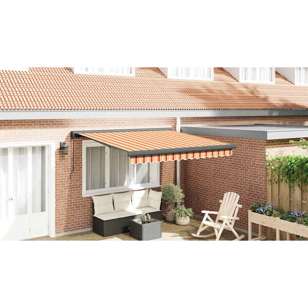 vidaXL Toldo retr&aacute;ctil aluminio y tela amarillo y blanco 3,5x2,5 m