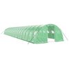 vidaXL Invernadero con estructura de acero verde 80 m&sup2; 20x4x2 m