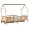 vidaXL Estructura de cama infantil con cajones madera pino 90x190 cm
