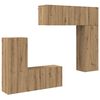 vidaXL Unidad de Pared para TV 5 uds. Roble artisan