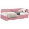 vidaXL Estructura de cama en esquina Rosa 90 x 190 cm Terciopelo