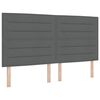 vidaXL Cama tipo Box Spring con colch&oacute;n Gris oscuro 180 x 200 cm tela