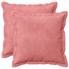 vidaXL Coj&iacute;n con almohada HOUTEN 2 uds. Rosa Terciopelo