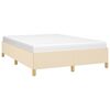 vidaXL Cama sin colch&oacute;n tela color crema 140x190 cm