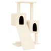 vidaXL Rascador para gatos con postes de sisal color crema 82 cm