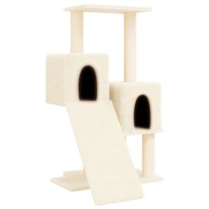 vidaXL Rascador para gatos con postes de sisal color crema 82 cm