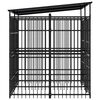 vidaXL Perrera de exterior con techo de acero 3,69 m&sup2;