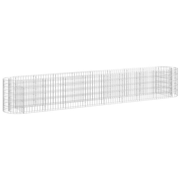 vidaXL Arriate de gaviones de hierro galvanizado 330x50x50 cm