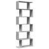 vidaXL Librer&iacute;a divisora 6 niveles madera gris Sonoma 70x24x193 cm