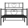 vidaXL Estructura cama sin colchón con estribo metal negro 100x200 cm