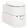 vidaXL Inodoro de camping integrado HDPE y acero blanco 24+17 L