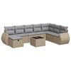 vidaXL Set de sof&aacute;s de jard&iacute;n con cojines 9 pzas rat&aacute;n sint&eacute;tico beige