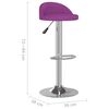 vidaXL Taburete de cocina de cuero sint&eacute;tico morado