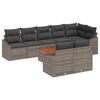 vidaXL Conjunto de sofás de jardín 9 pcs Gris ratán sintético