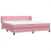 vidaXL Cama box spring con colchones terciopelo rosa 180x210 cm