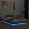 vidaXL Estructura de cama con luces LED gris Sonoma 150x200 cm