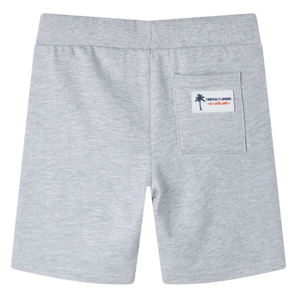Pantalón corto infantil con cordón gris 140