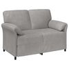 vidaXL Sof&aacute; de 2 Plazas Gris Claro 138 x 83 x 95 cm Terciopelo