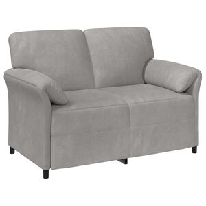 vidaXL Sof&aacute; de 2 Plazas Gris Claro 138 x 83 x 95 cm Terciopelo