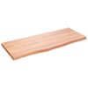 vidaXL Estante pared madera roble tratada marr&oacute;n claro 100x40x(2-4) cm