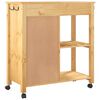 vidaXL Carrito de cocina MONZA madera maciza de pino 84x40x88,5 cm