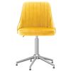 vidaXL Sillas de comedor giratorias 4 uds terciopelo amarillo
