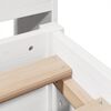 vidaXL Cama con estanter&iacute;a sin colch&oacute;n madera maciza blanca 160x200 cm