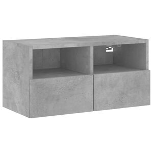 vidaXL Mueble de pared TV madera ingenier&iacute;a gris hormig&oacute;n 60x30x30 cm