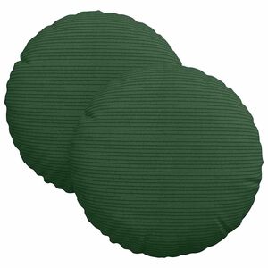 vidaXL Cojines para asiento 2 pcs Verde oscuro &Oslash; 30 cm Tela de pana
