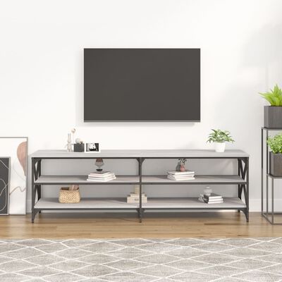 vidaXL Mueble de TV madera contrachapada gris Sonoma 160x40x50 cm