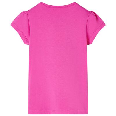 Camiseta infantil de manga casquillo rosa oscuro 92