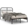 vidaXL Estructura cama sin colchón con cabecero metal negro 120x190 cm