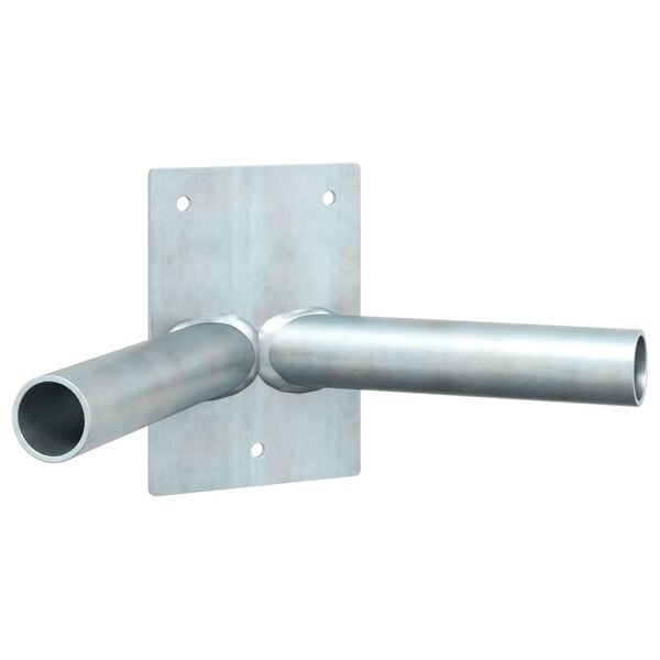 vidaXL Soporte de Bandera Plateado 10.5 x 7.5 x 0.2 cm Acero