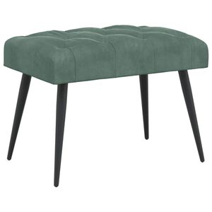 vidaXL Banco con tapicer&iacute;a con botones Verde Mar 60 x 40 x 45 cm