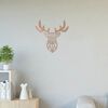 Homemania Adorno de pared Deer acero cobre 51x51 cm
