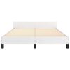 vidaXL Estructura de cama sin colch&oacute;n cuero sint&eacute;tico blanco 140x200cm