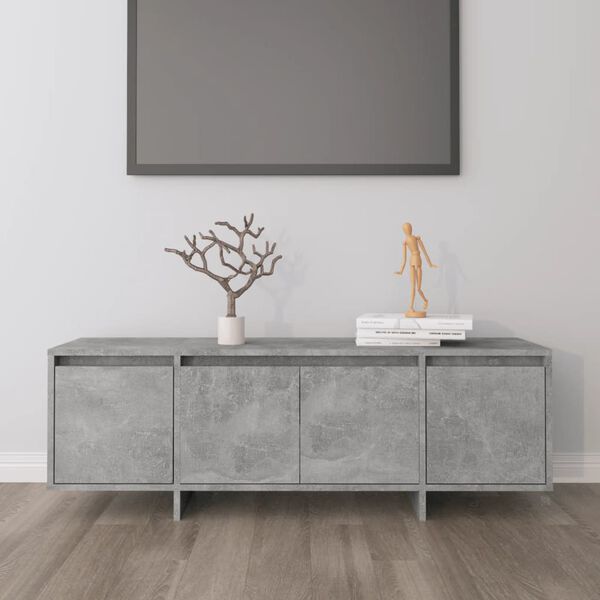 vidaXL Mueble de TV madera contrachapada gris hormigón 120x30x40,5 cm