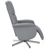 vidaXL Sill&oacute;n reclinable con reposapi&eacute;s tela gris claro