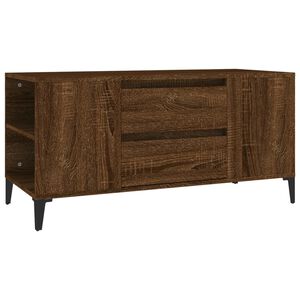 vidaXL Mueble para TV madera contrachapada marr&oacute;n roble 102x44,5x50 cm