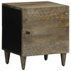 vidaXL Mesita de noche de madera maciza de mango gris claro 40x33x46cm