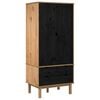 vidaXL Armario OTTA Negro 76,5 x 53 x 172 cm Madera de Pino Maciza