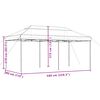 vidaXL Carpa de Fiesta Beige 292 x 580 x 315 cm Tela Oxford