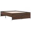 vidaXL Estructura cama madera ingenier&iacute;a metal marr&oacute;n roble 140x190 cm