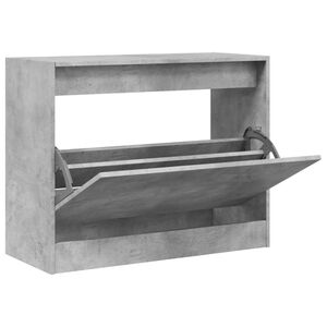 vidaXL Zapatero de madera de ingenier&iacute;a gris hormig&oacute;n 80x34x63 cm