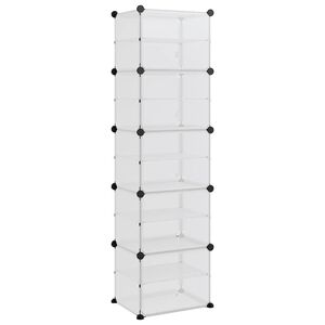 vidaXL Zapatero PP transparente 44x31,5x153,5 cm