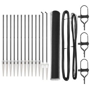 vidaXL Poste de Valla Gris