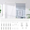 vidaXL Kit herrajes para puertas correderas de acero blanco 200 cm
