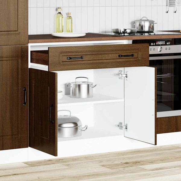 vidaXL Mueble bajo de cocina Kalmar madera ingenier&iacute;a de roble marr&oacute;n